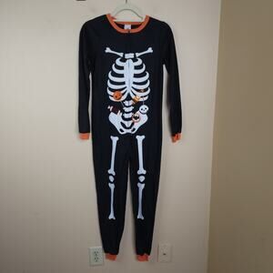 Jelly Fish Halloween GLOWS Skeleton Sleeper Pajamas Size 14/16 XL